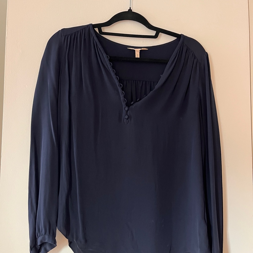 Rebecca Talor Navy Blue Silk Women's Top